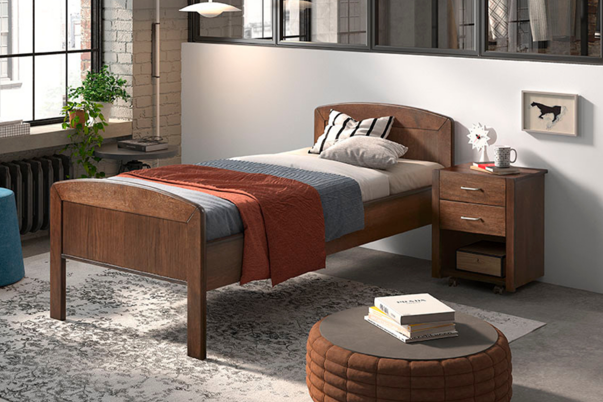 Ledikant Alhambra – Minimalistisch Houten Bed 90x200
