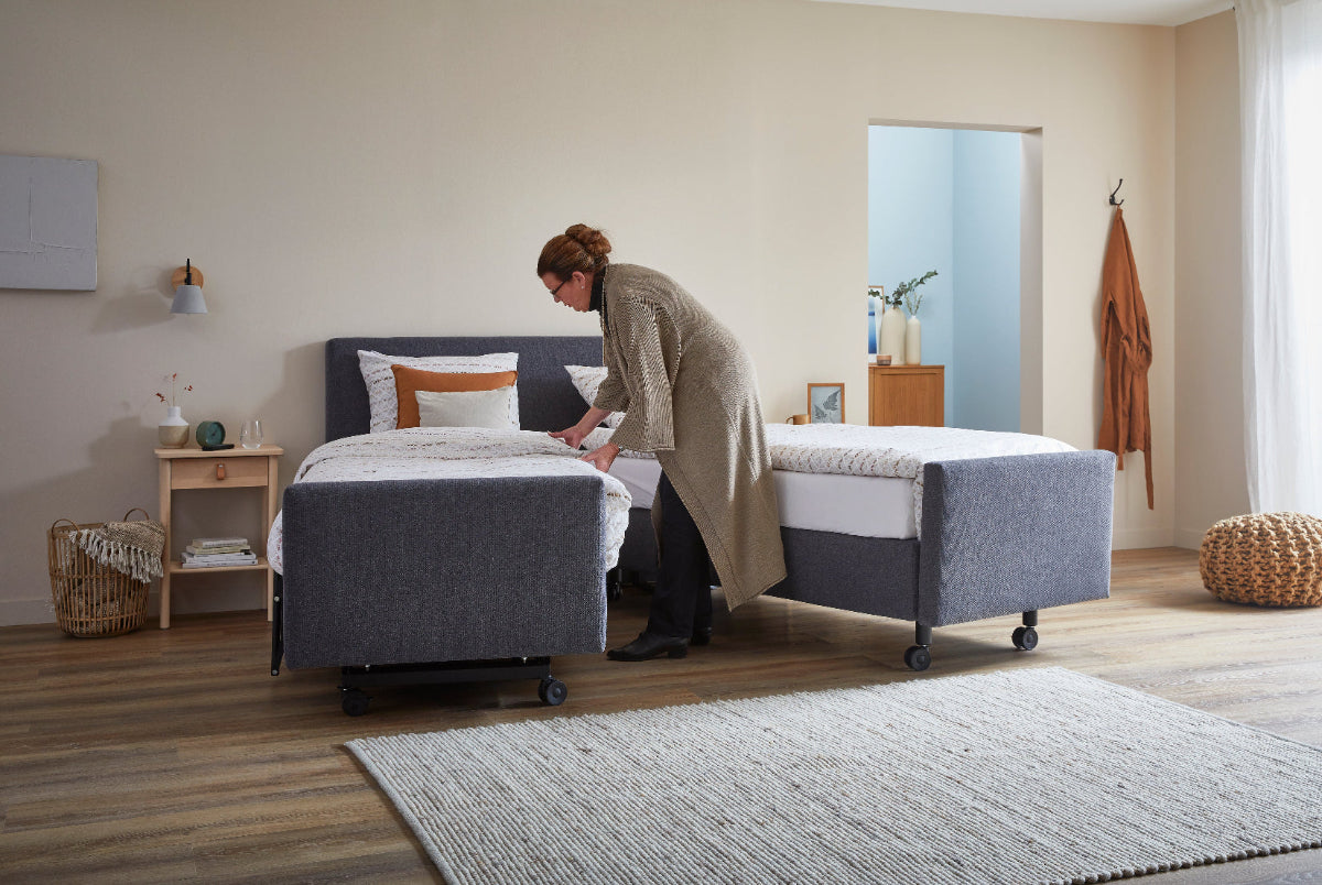 Seniorbed Hooglaag Deluxe – Comfortabel en Veilig Slapen