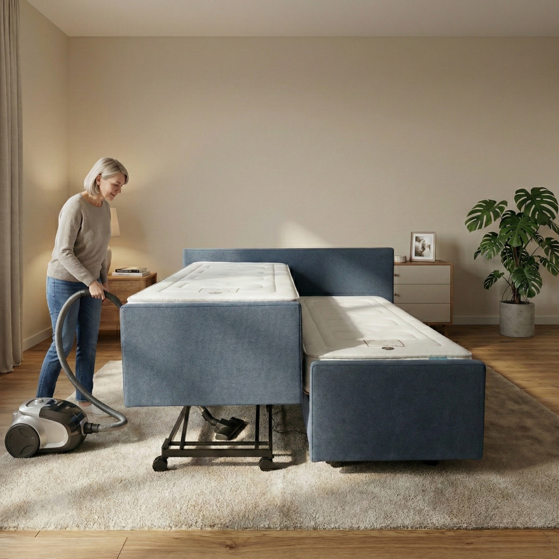 Seniorbed Hooglaag Deluxe – Comfortabel en Veilig Slapen